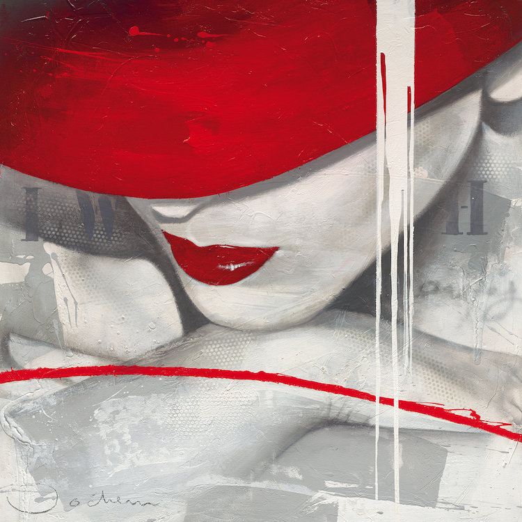 Glamour II par Hans Jochem Bakker - impression d'art graphique, H 48 po x l 48 po x P 1,5 po, Toile tendue