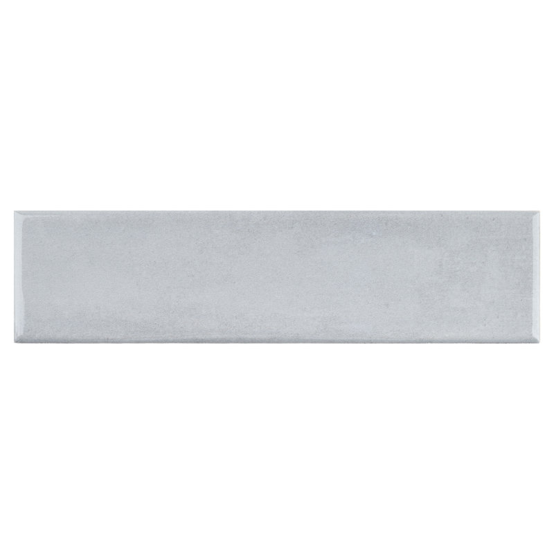Carrelage mural en céramique polie 2,95 po x 11,81 po Cyra, Gris
