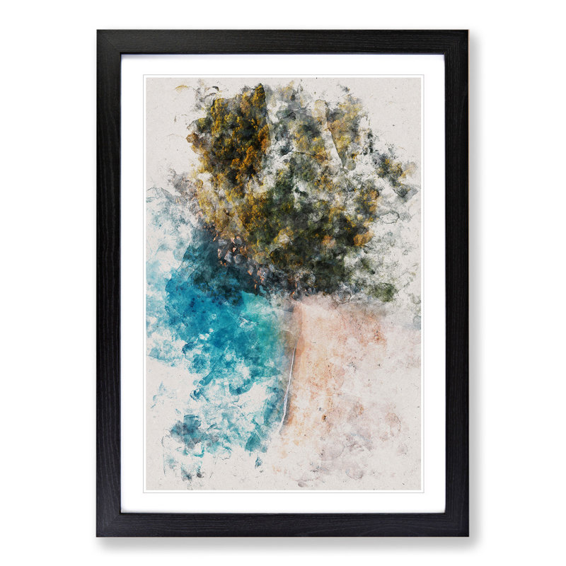 Forest Beach - Picture Frame Painting, 48cm H x 36cm W x 2cm D, Black