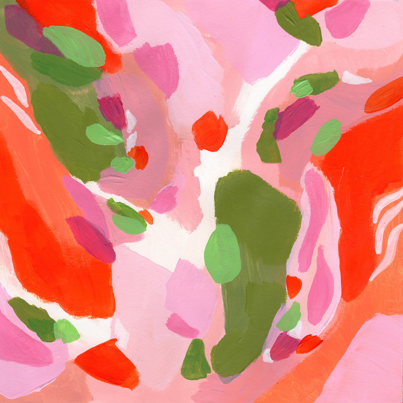 «Orange You Glad» par Laura Fedorowicz, reproduction sur toile tendue, L 12 po x H 12 po