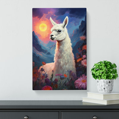 Llama Romanticism No.2 - Wrapped Canvas