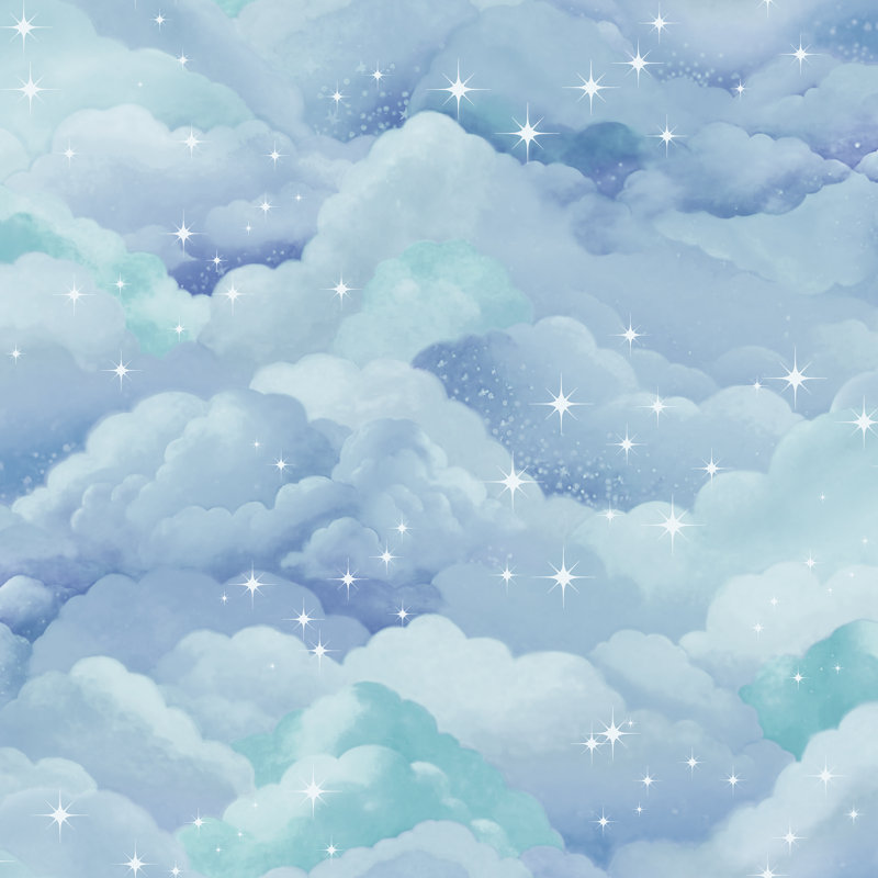 Dreamland 10.05m x 53cm Glitter Wallpaper Roll, Blue
