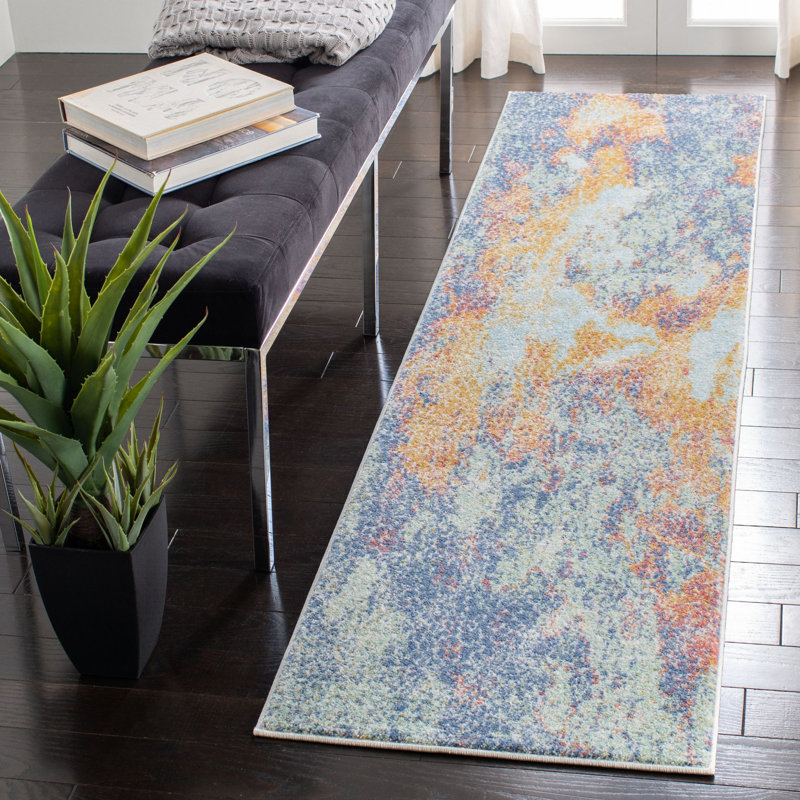 Tapis abstrait Adalgisa Performance, Tapis de couloir 2 pi x 8 pi