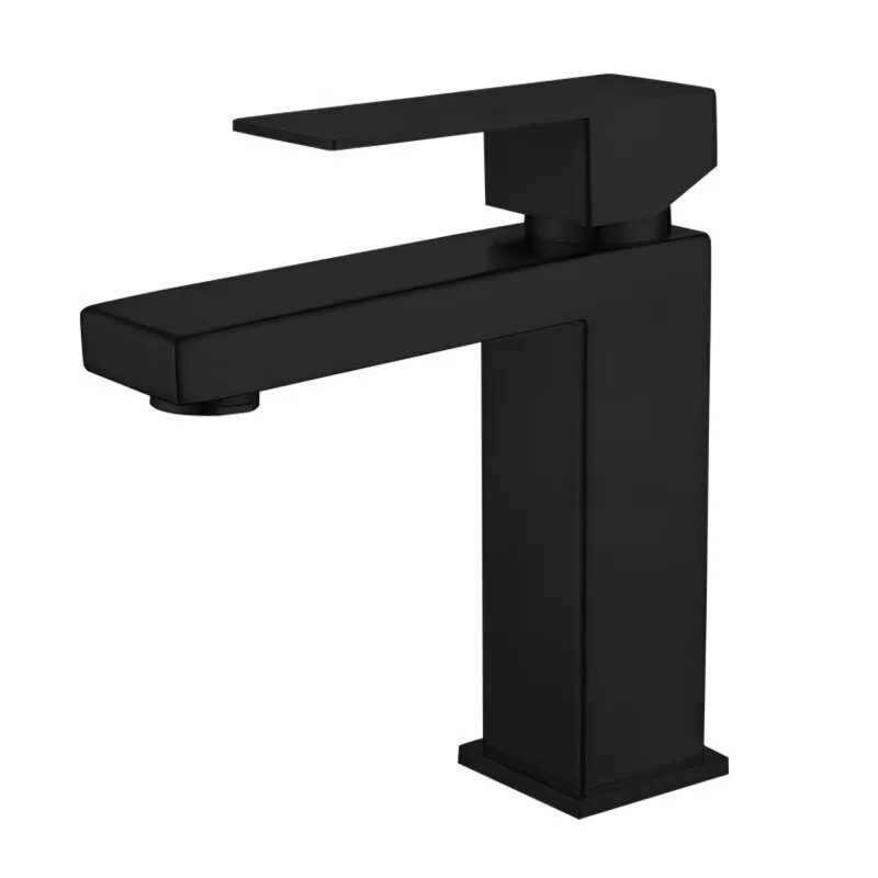 Poignée simple en acier inoxydable noir mat pour les salles de bain modernes