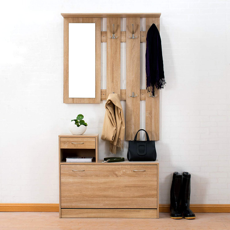 Burlison Hall Tree 86.5cm Wide with Shoe Storage