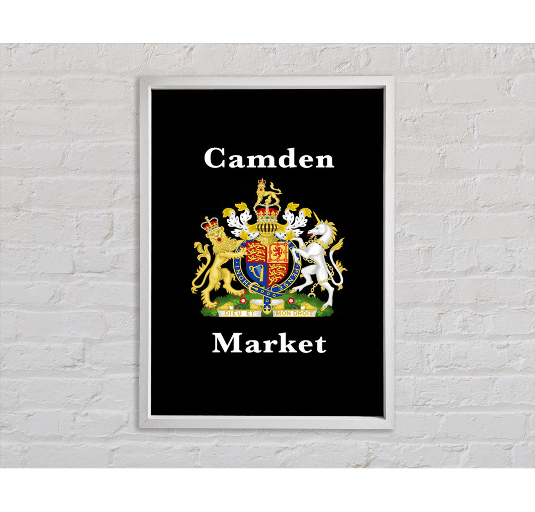 Camden Market Emblem Signs - Einzelne Bilderrahmen Kunstdrucke auf Leinwand