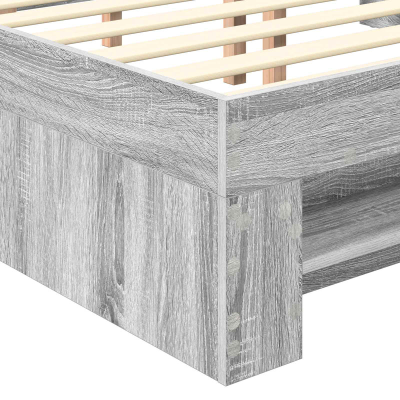 Bed, Double (4'6), Grey Sonoma
