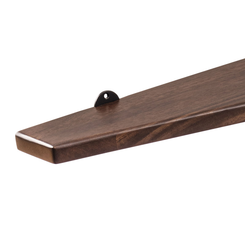 Tablettes flottantes en bois massif 3 pièces Glennon, Espresso