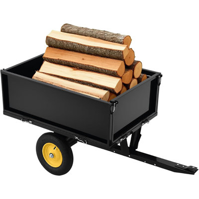Chariot basculant robuste pour VTT/VUTT (500 lb), remorque porte-tondeuse en acier de 10 pi³