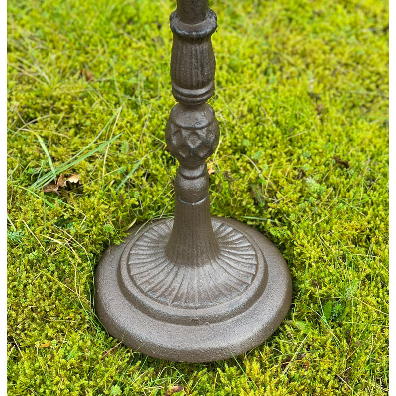 Tulane Metal Pedestal Birdbath