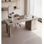 Creamy Modern Desk with Three Drawers-1945578619