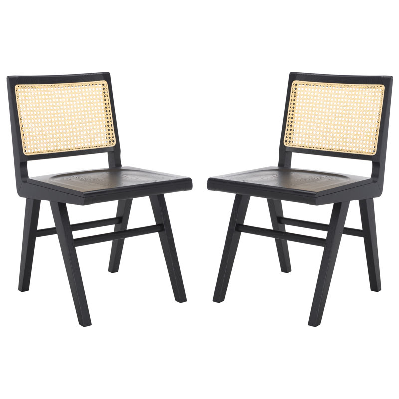 Arieana 20.1'' H Ash Side Chair, Black