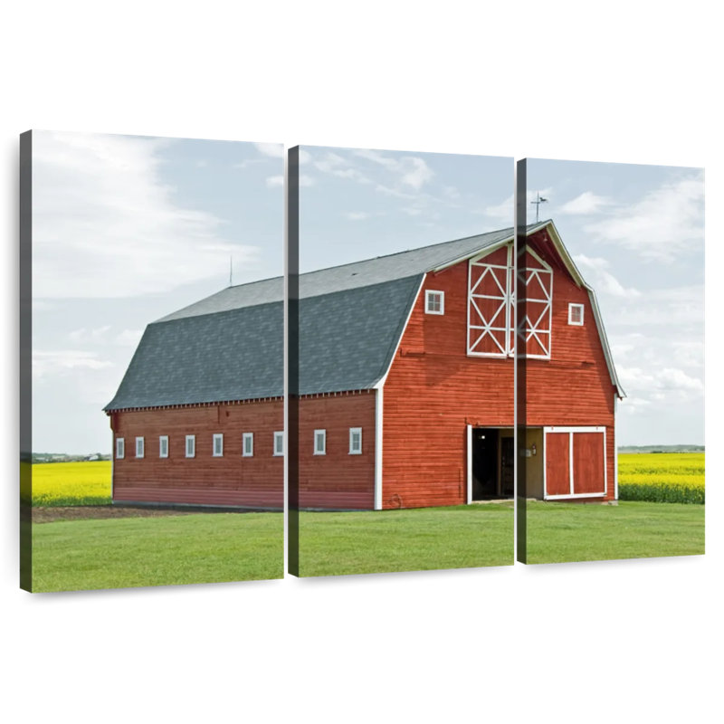 Lilie Country Red Barn, H 32 po x l 50 po