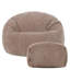 icon Kingston Cord Adults Bean Bag Chair and Pouffe, Ready Filled Beanbag and Footstool Navy Blue-125475891