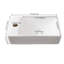 Mini-lavabo de salle de bain rectangulaire encastré mural moderne en céramique l 15 po x P 8,5 po Felix, trou de robinet à gauche, blanc brillant