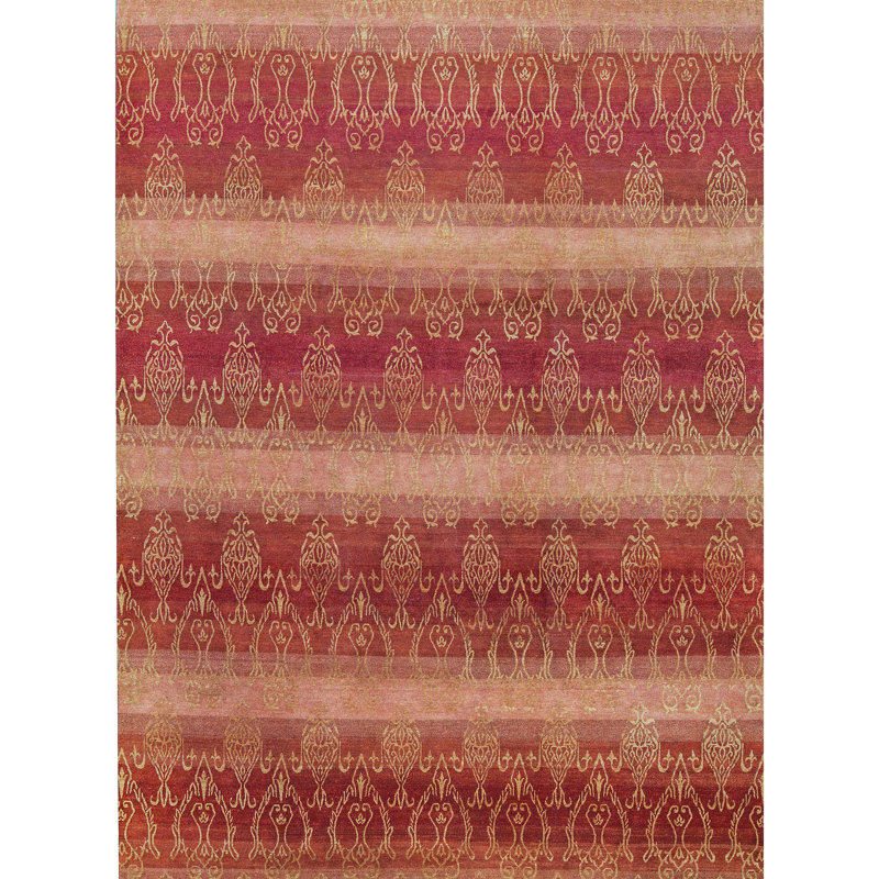 Himalayan Moroccan Area Rug in Rust
