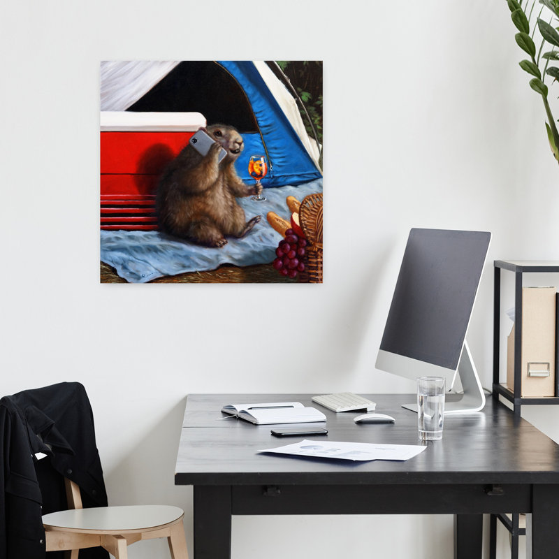 When The Campers Are Away, art urbain contemporain, H 18 po x l 18 po