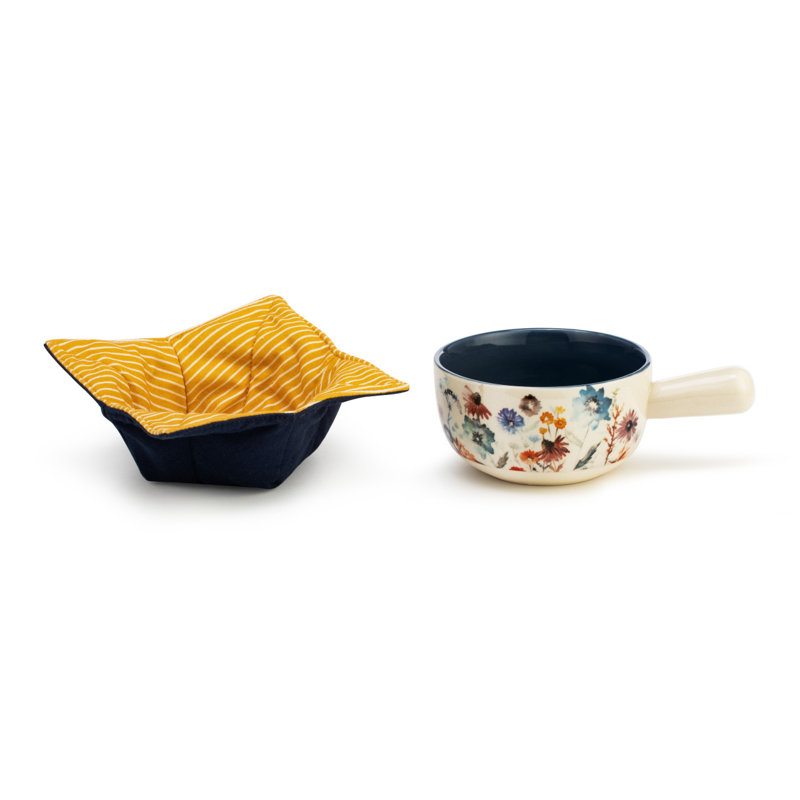 2 Piece Meadow Flowers Soup Bowl Set