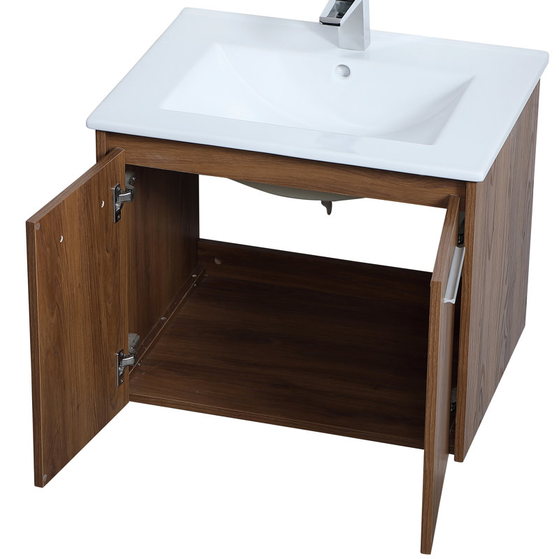 Ensemble de meuble-lavabo simple 24 po Agostini, Noyer brun