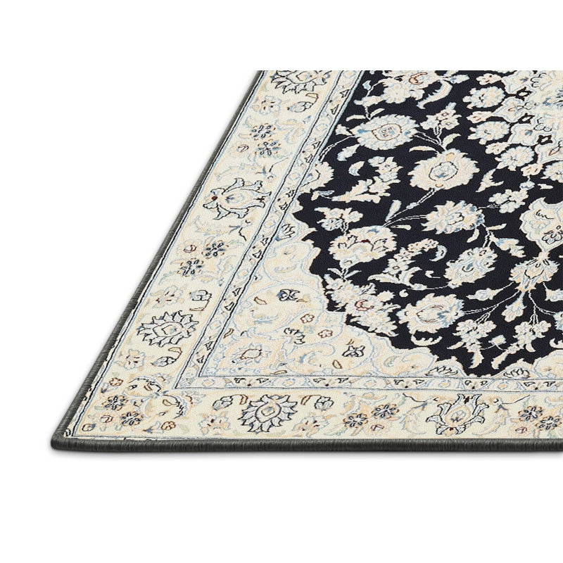Tapis bleu / gris Deschamp, Rectangle 5 pi x 8 pi