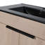 Meuble-lavabo de salle de bain 30 po autoportant avec céramique noire. 2 portes d'armoire à fermeture en douceur. Contreplaqué moderne. Évier de comptoir réglable en céramique.-973188766-973188767