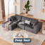 Canapé modulaire Boneless de 109 po avec siège profond, canapé modulaire Cloud avec méridienne en forme de L pour la chambre à coucher du salon - aucun assemblage requis-1616832780