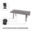 Table de salle à manger extensible en panneau de fibres à densité moyenne de couleur grise, 4 à 6 places, style industriel médiéval pour la cuisine ou la maison