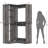 72"-108"Closet System With Drawers And Rods-1181747978