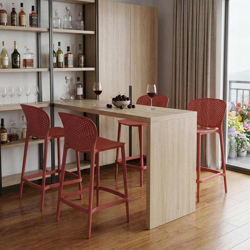 Anferny Counter Stool, Orange, Counter Stool (24" Seat Height)