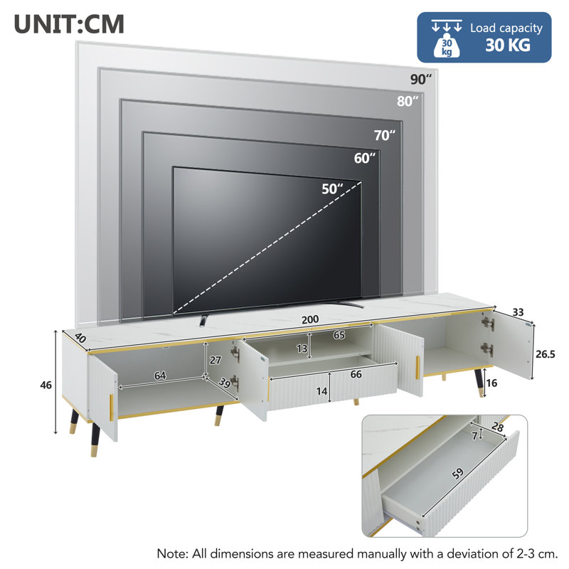 Unfinished TV Stand for TVs up to 88"