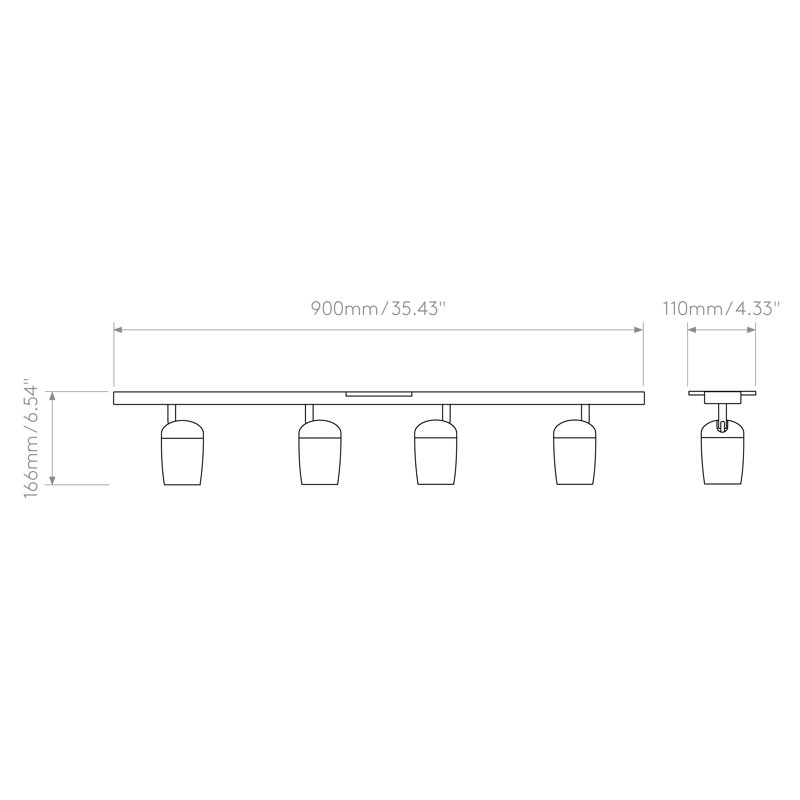 Koto 4 - Light Spotlight, Matte Black, 4