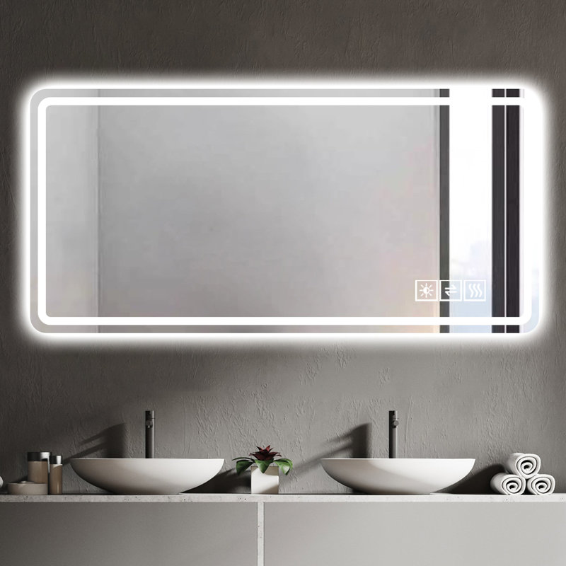 Miroir décoratif de salle de bain à DEL 28 * 60 - brouillard, utilisation murale à long terme