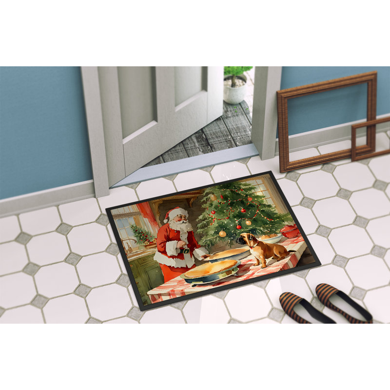 Paillasson Bullmastiff Christmas Cookies DAC3753, L 24 po x L 36 po