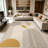 1PC Modern Minimalist Geometric Arch & Mustard Neutral Tone area rugs for Living Room, Soft and Comfortable, Suitable for all seasons, easy-to-maintain, machine washable Indoor floor mat, Under Table Farmhouse suitable for dining area, bedroom, home-2005566723