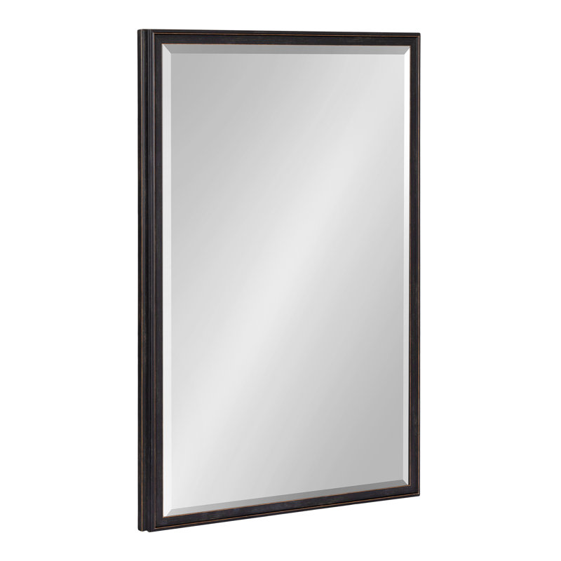 Miroir mural de salle de bain Lazio, 20 po x 30 po, Noir patiné