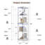 Vitrine lumineuse H 65 po avec détection du corps humain et lumière DEL intelligente-597195660