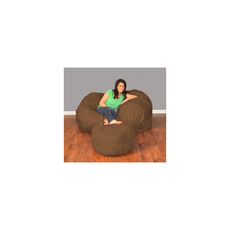 Breton Bean Bag Sofa, Micro Suede - Chocolate