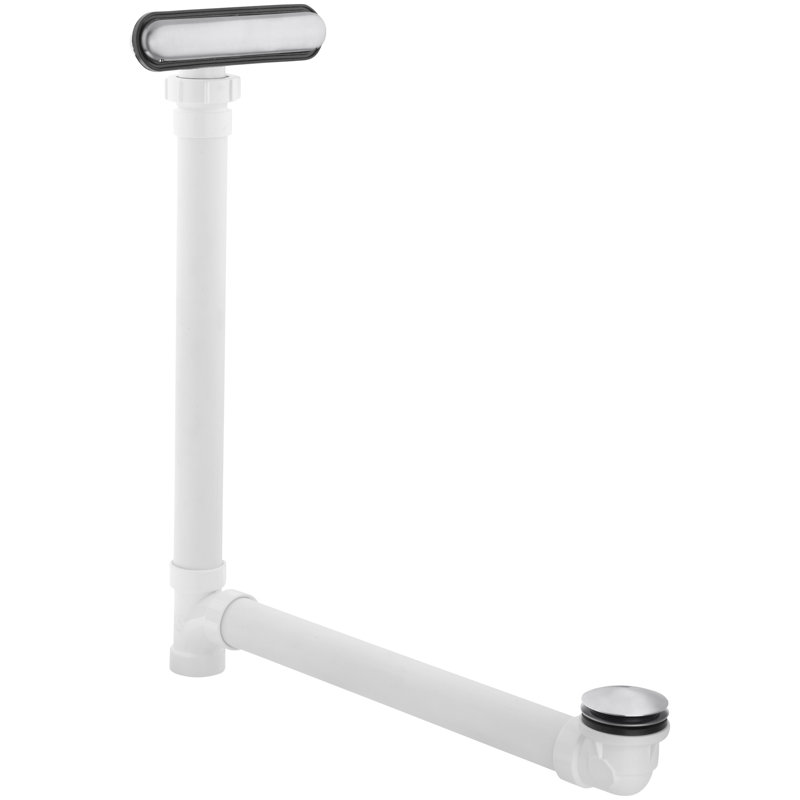 Clearflo Slotted 1.5" Leg Tub Drain with Overflow, Brushed Chrome