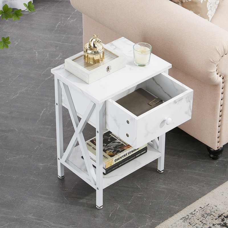 Dejsha Steel Piece Bedroom Set, White, Twin