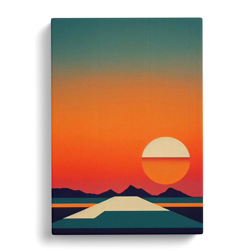 Nevia Sunset Minimalism Vol.3 - Wrapped Canvas, 50cm H x 35cm W x 3cm D
