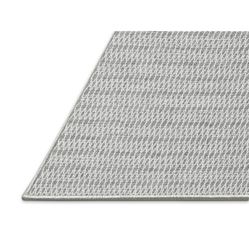 Tapis contemporain gris / noir, Rectangle 4 pi x 6 pi
