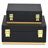 Jude Weave Pattern Square Box Set With Gold Hardware-556377635