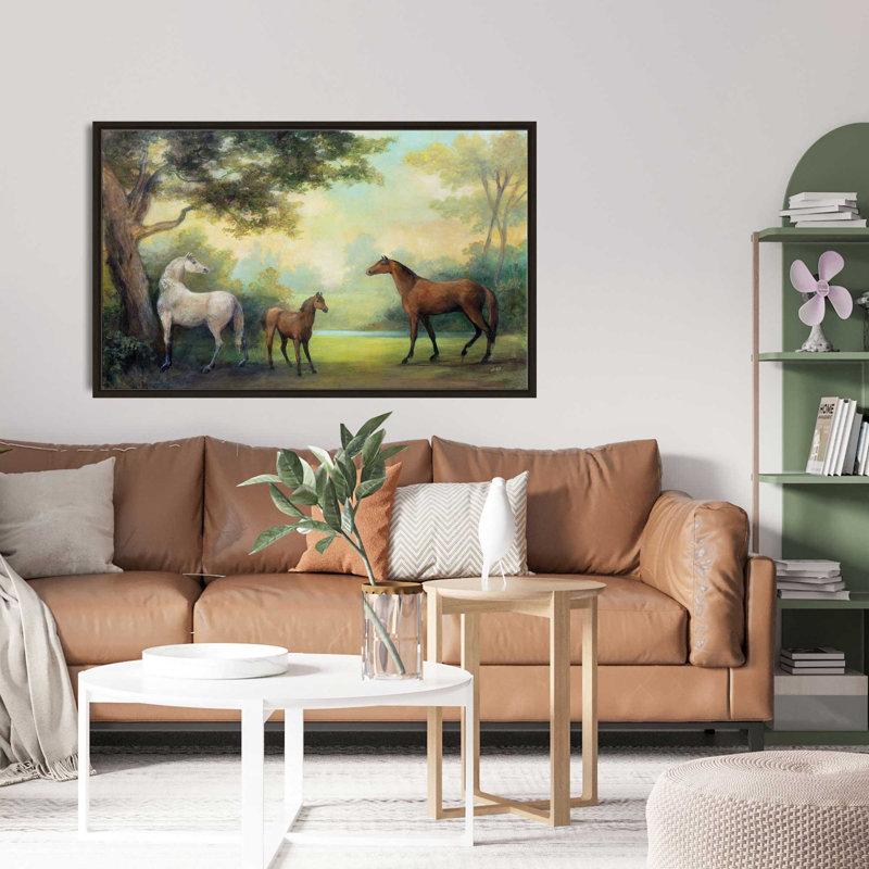 " Near The Pasture ", 43.5" W x 27.5" H, Black Framed