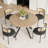 Saveta Round Metal Base Dining Table-97872693-97872694-97872695
