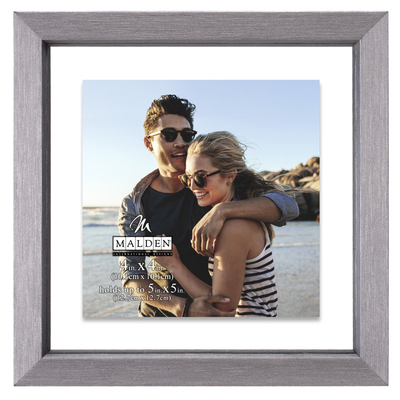 Steel Gray Picture Frame, 4" x 4"