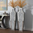 DeGrailly Crystal Glass Floor Vase 2pcs