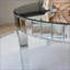 Table basse ronde Sliver Starburst pour salon - peu encombrante, facile à nettoyer et moderne