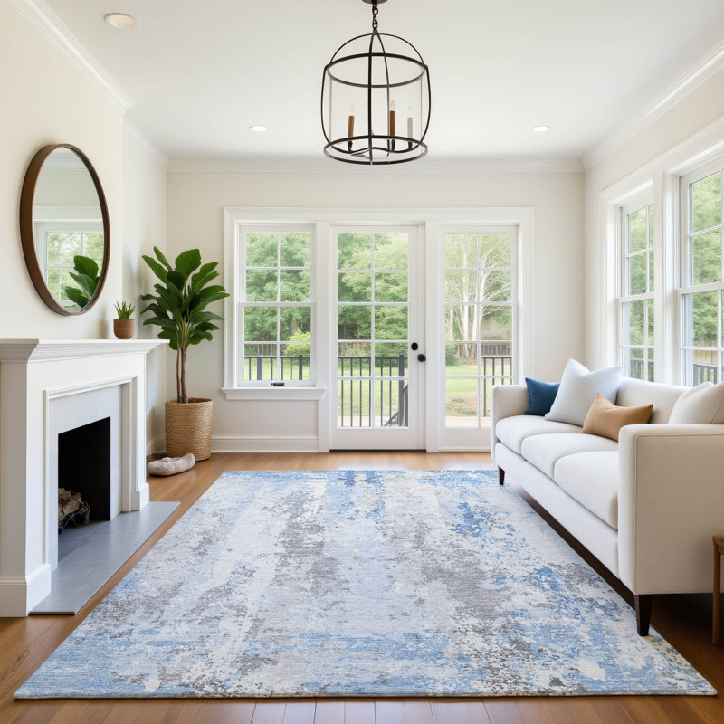 Premium Machine Washable Mayfield AMF1848 Abstract Rug, Rectangle 9' x 12'