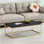 Table basse 47 po, or noir