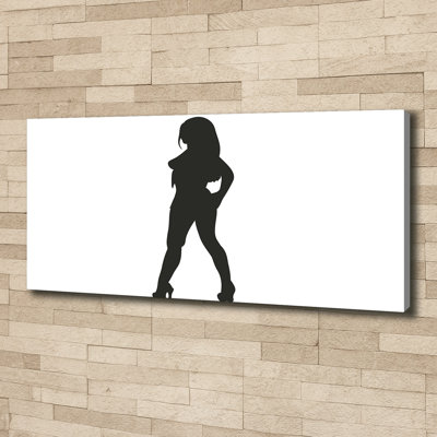 Silhouette Of A Woman - No Frame Print on Canvas